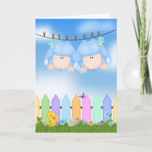 対の男の子の発表 案内状 (正面)