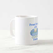 対の男の子の誇り高いお母さん、コーヒー・マグ! コーヒーマグカップ (正面左)