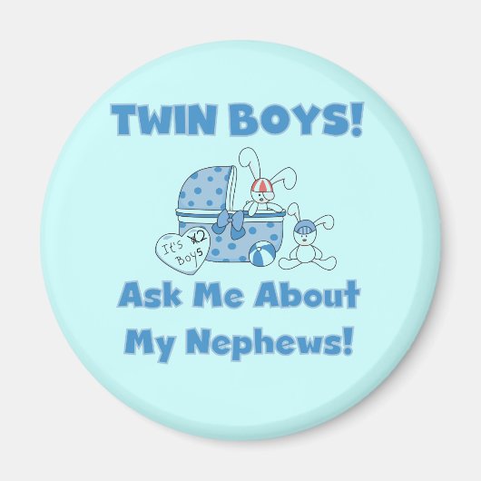対の男の子は私の甥について尋ねます マグネット (正面)