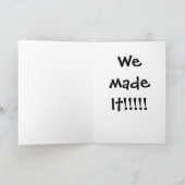 対の男の子及び女の子の卒業生 カード (内部)