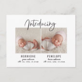 対の誕生の発表をもたらすこと インビテーションポストカード (正面)