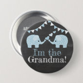 対の警官象|私は祖母です 缶バッジ (正面&裏面)