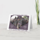 対の馬のバレンタイン シーズンカード (裏面)