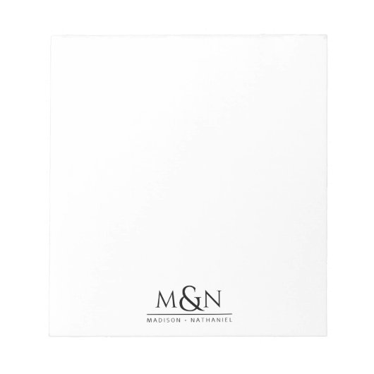 対アンパサンド・モノグラム ノートパッド (正面)