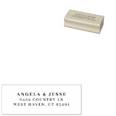 対エレガントタイポグラフィ差出人住所シンプル ラバースタンプ (押印)