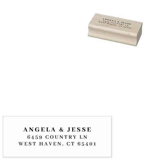 対エレガントタイポグラフィ差出人住所シンプル ラバースタンプ (押印)