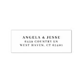 対エレガントタイポグラフィ差出人住所シンプル ラバースタンプ (インプリント)