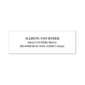 対エレガント差出人住所シンプルタイポグラフィ セルフインキングスタンプ (デザイン)