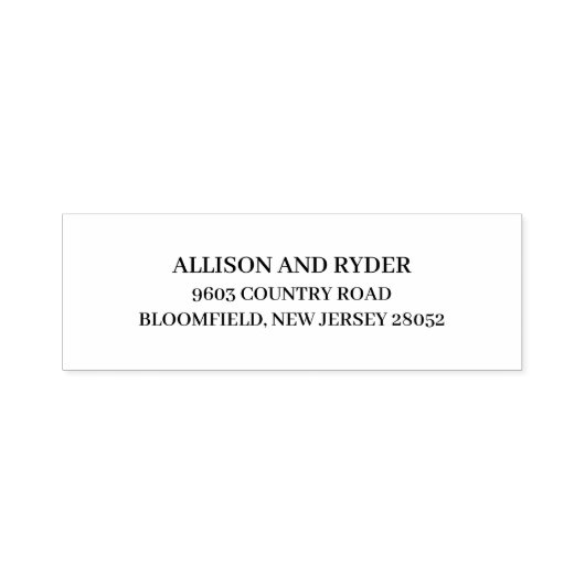 対エレガント差出人住所シンプルタイポグラフィ セルフインキングスタンプ (デザイン)