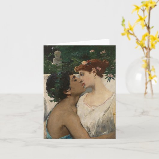 対キスをする対 カード (黄色い花)