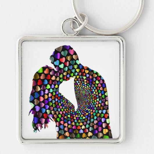 対キスをする対 キーホルダー (正面)