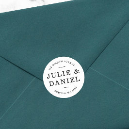 対スタイリッシュモダン差出人住所 ラウンドシール