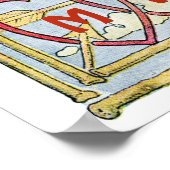 対パーソナライズされた結婚数枠 ポスター (角)