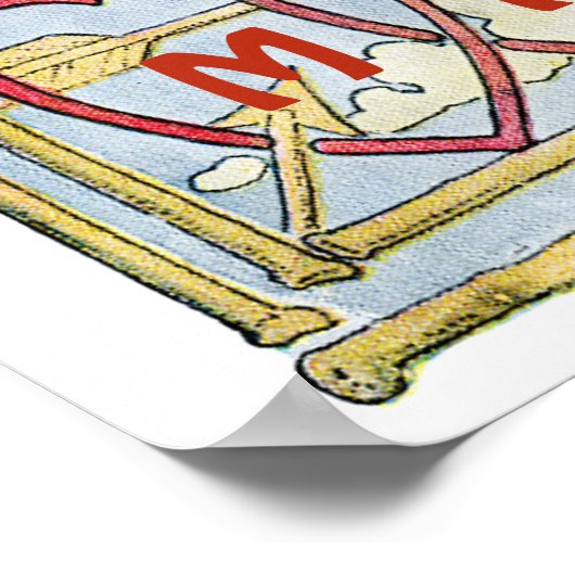 対パーソナライズされた結婚数枠 ポスター (角)