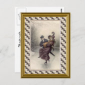 対ビクトリアンスケートで滑る ポストカード (正面/裏面)