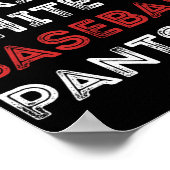 対ホワイトベースボールパおもしろいンツ野球ママWo ポスター (角)