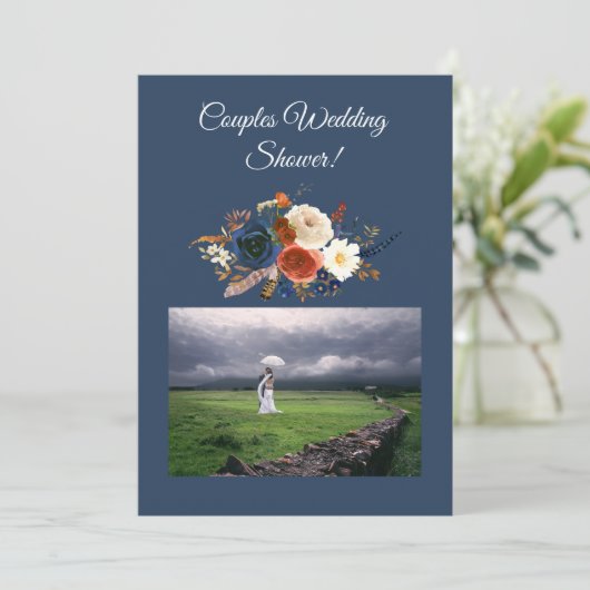 対モダンウェディングシャワー招待状 招待状 (スタンド正面)