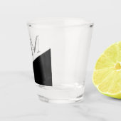 対モダン角線（黒）|モノグラム ショットグラス (右)