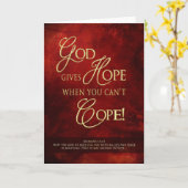 対与え処できない時の神の希望 – 勇気付けられる カード (黄色い花)