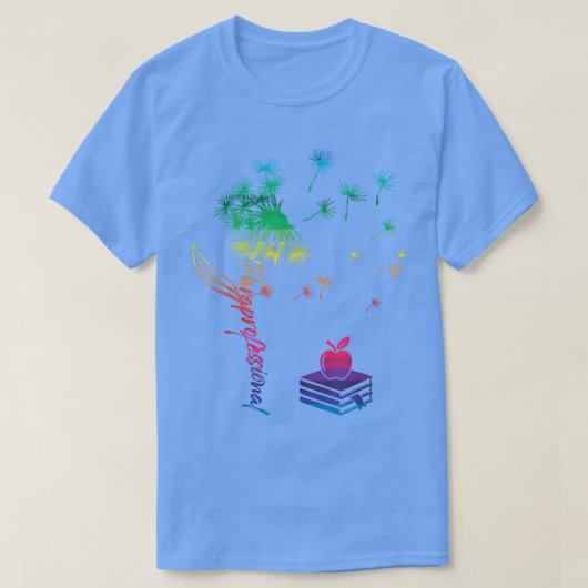対人性ダンデリオン飛んでいる花先生 Tシャツ (デザイン正面)