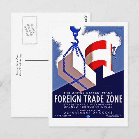 対外貿易地域 ポストカード (正面/裏面)