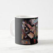 対外開放のマグ コーヒーマグカップ (正面左)