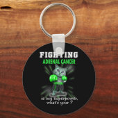 対戦猫副腎がん認識度超大国 キーホルダー (正面)