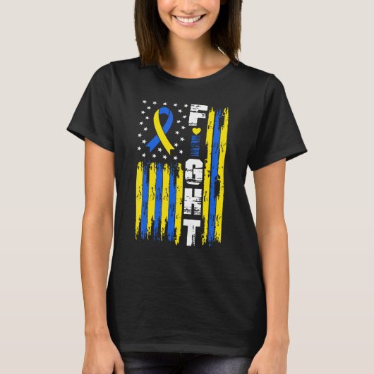 対戦症候群認識度愛国米国アメリカ Tシャツ (正面)