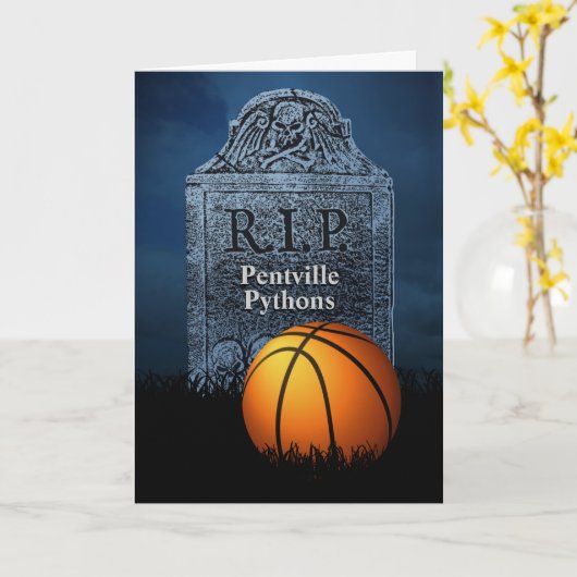 対戦相手おもしろいバスケットボールチームの共感カード カード (黄色い花)