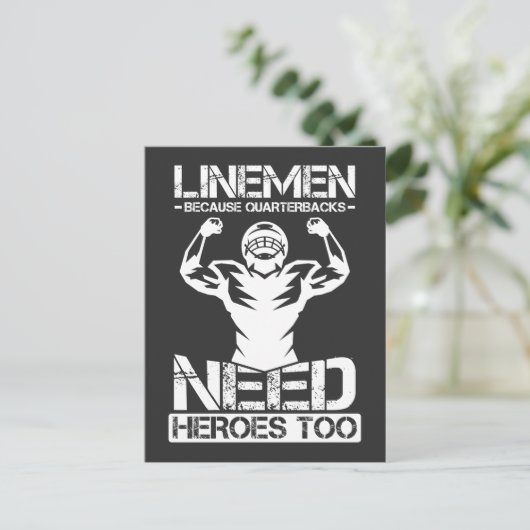 対戦相手がヘロスを必要とするのでフットボールのラインマン ポストカード (スタンド正面)