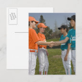 対戦相手が握手する ポストカード (正面/裏面)