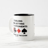 対戦相手の名前の設定を倍増するブリッジユーモア ツートーンマグカップ (正面左)