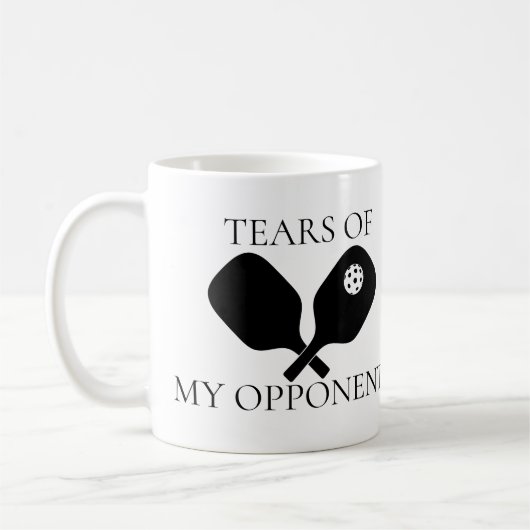 対戦相手の涙ピックボール コーヒーマグカップ (左)