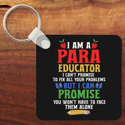 対教育者Paraprofessional Sped先生Can Pro キーホルダー (正面)