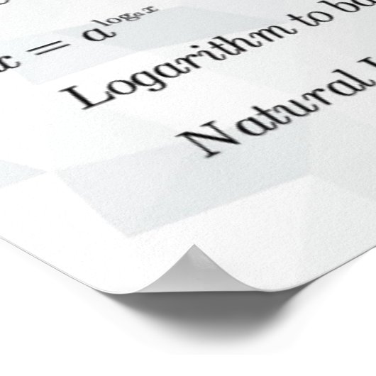 対数 – 数学ポスター ポスター (角)