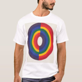 対比を見せるために組み合わされた虹の対照色 Tシャツ