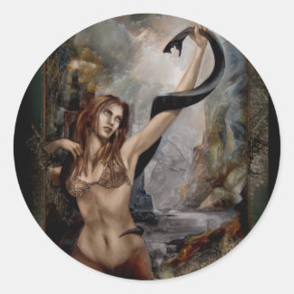 「対決」ステッカー ラウンドシール