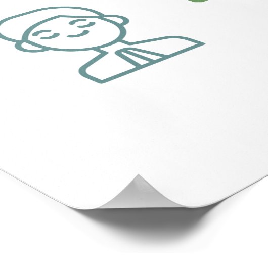 対照呼吸1 2 3 4教室ポスター ポスター (角)