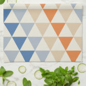 対照的で青いオレンジおよび白い三角形パターン キッチンタオル (折り畳み)