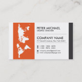 対照的で黒いオレンジモダンな企業の 名刺 (裏面)
