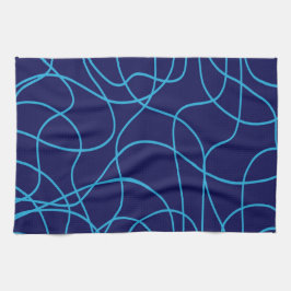 対照的なブルースのラインアート キッチンタオル