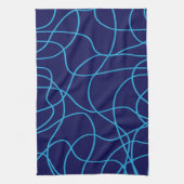 対照的なブルースのラインアート キッチンタオル (縦)