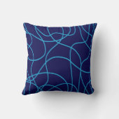 対照的なブルースのラインアート クッション (裏面)