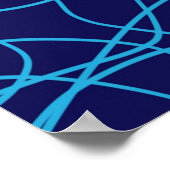 対照的なブルースのラインアート ポスター (角)