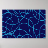 対照的なブルースのラインアート ポスター (正面)