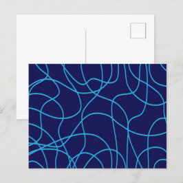 対照的なブルースのラインアート ポストカード