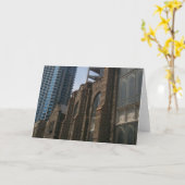 対照的な建築 カード (黄色い花)