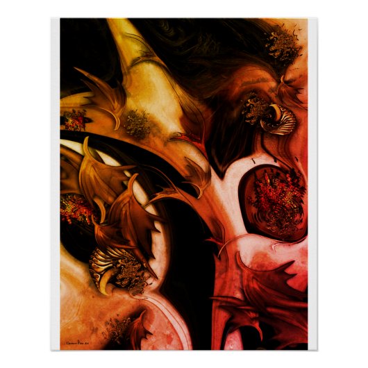 "対照的な自然", 光沢のあるポスター ポスター (正面)