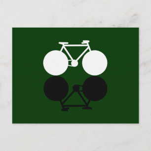 対照的な自転車グラフィック ポストカード