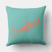 対照的な色のスクリプトの傾斜での心地よい クッション (裏面)